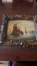 Scheepjes op ijselmeer schilderij uit 1902 Rene michel, Antiek en Kunst, Ophalen of Verzenden