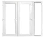 Kunststof Dubbele Deur Met Zijlicht 252,4 X 215 Cm Wit, Niet ingevuld, Kunststof, Niet ingevuld, Nieuw