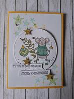 gestempelde kerstkaart Merry Christmouse (muisje), Ophalen of Verzenden, Nieuw, Kerst