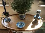 Delfts Blauw Set: Asbak, Kandelaar, Vaas, Bloempot, Ophalen