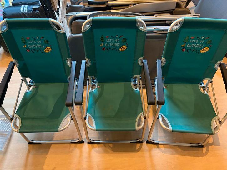 3 Campingstoelen voor Kinderen - Groen, Tuin en Terras, Regentonnen, Gebruikt, Metaal, Minder dan 75 liter, Ophalen of Verzenden