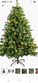 KERSTBOOM 1.80 MET GOUDEN  SLINGERS EN GOUDEN BALLEN EN, Diversen, Kerst, Ophalen of Verzenden