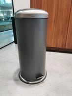 Blauwgrijze prullenbak 30 liter, Huis en Inrichting, Woonaccessoires | Prullenbakken, Ophalen, Met pedaal, 50 tot 75 cm, Zo goed als nieuw