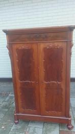 Antieke biedermeier mahonie houten kast h1,75m br1,10m, Antiek en Kunst, Ophalen of Verzenden
