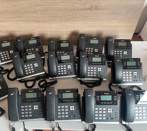 Yealink SIP-T41P IP telefoons, 28 stuks, Telecommunicatie, Telefooncentrales, Gebruikt, Toebehoren, Ophalen of Verzenden