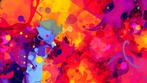 Kunstprint 'Vibrant Symphony' op canvas 100x50x2 cm., Verzenden