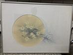 Aquarel Bloemmotief A. Wieringa - Ingelijst, Antiek en Kunst, Kunst | Tekeningen en Foto's, Ophalen
