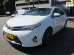 Toyota Auris 1.8 Hybrid Lease CAMERA NAVI CRUISE 1E EIGENAAR, Auto's, Toyota, Euro 5, Stof, Gebruikt, Zwart