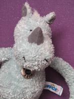NICI Knuffel NEUSHOORN. 25 CM. LICHTBLAUW  **Als Nieuw**, Ophalen of Verzenden, Zo goed als nieuw, Overige typen