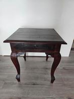 Mooie bijzettafel met lade, Vierkant, 55 tot 75 cm, Hout, Ophalen