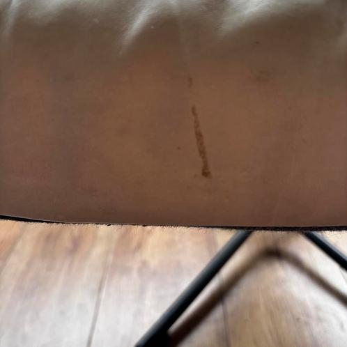 Prachtige leren Vintage design Machalke fauteuil, Huis en Inrichting, Banken | Voetenbanken en Poefen, Gebruikt, 50 tot 75 cm