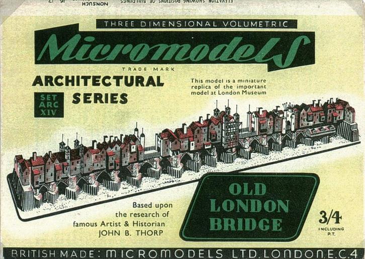 Bouwplaat Micromodels London Bridge, Hobby en Vrije tijd, Modelbouw | Figuren en Diorama's, Nieuw, Diorama, 1:50 of kleiner, Ophalen of Verzenden