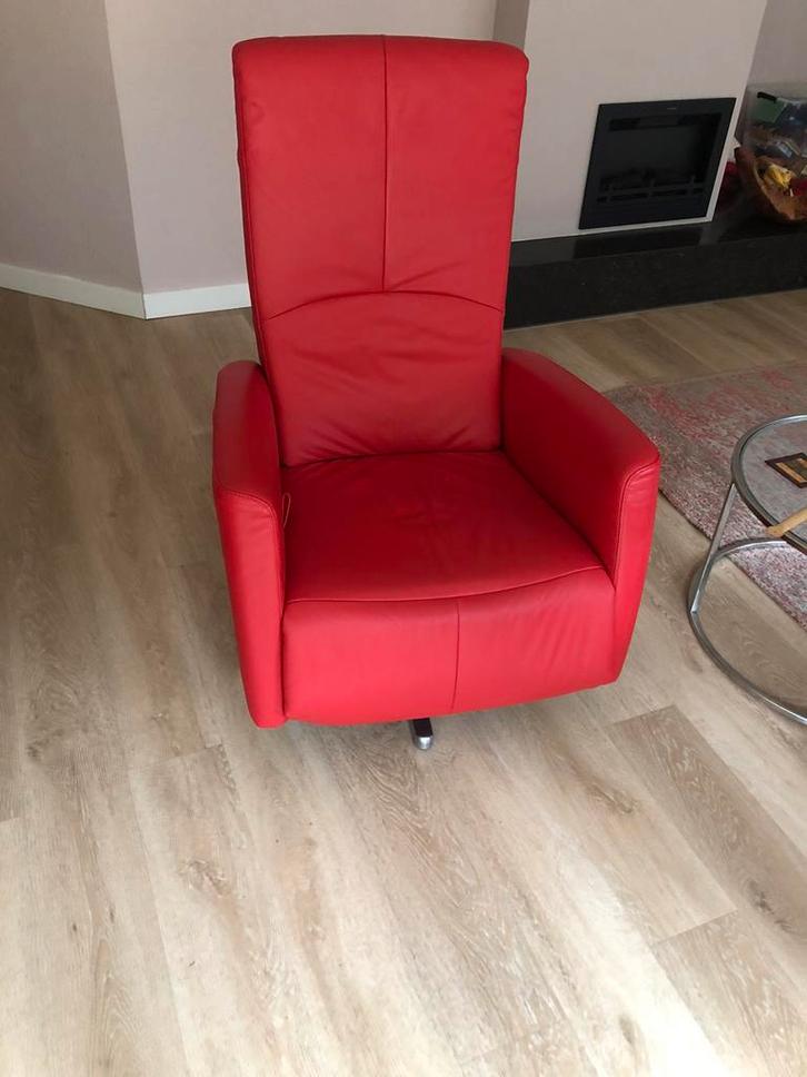 Te koop relax fauteul, Huis en Inrichting, Fauteuils, Gebruikt, Leer, 50 tot 75 cm, Minder dan 75 cm, Ophalen