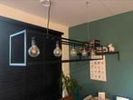 Moderne rechthoekige hanglamp zwart 5-lichts - Cage, Ophalen, Zo goed als nieuw, 75 cm of meer