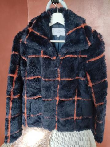 Costes - Jas donkerblauw faux fur - mt xs beschikbaar voor biedingen