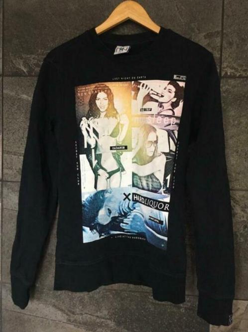 trui Non Grada heren puur katoen zwart borrel model durven, Kleding | Heren, Truien en Vesten, Zo goed als nieuw, Maat 46 (S) of kleiner