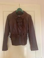 Mooi leer jasje maat 42, Ophalen of Verzenden, Zo goed als nieuw, Maat 42/44 (L), Zwart