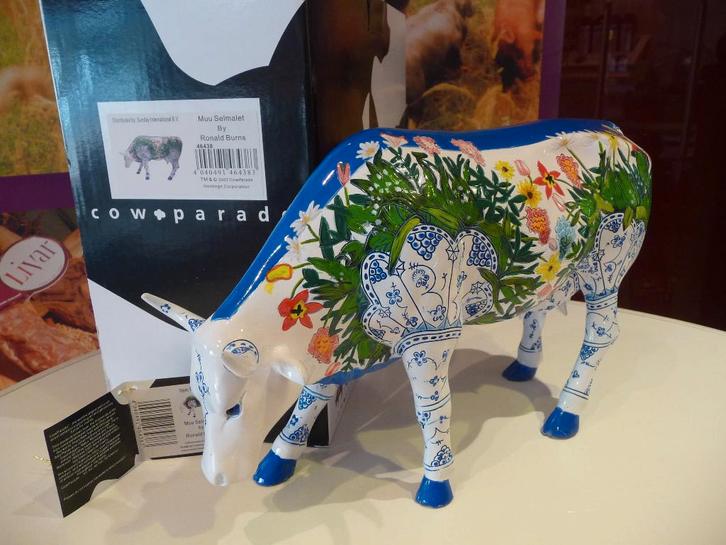 Nieuw Cow Parade koe Muu Selmalet large gratis verzending., Antiek en Kunst, Kunst | Designobjecten, Ophalen of Verzenden