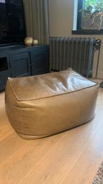 Leren poef, Huis en Inrichting, Woonaccessoires | Kisten, Ophalen, Overige materialen, 50 tot 100 cm, Zo goed als nieuw