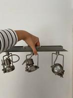 2x Plafondlampen met 3 Spots - Beweegbaar, Ophalen, Gebruikt, Metaal of Aluminium, Led