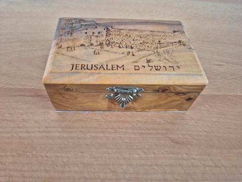 Houten Sieradendoosje Jeruzalem Olijfhout, Antiek en Kunst, Antiek | Woonaccessoires, Ophalen of Verzenden