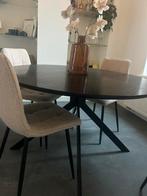 Eetkamer set. tafel van WOOOD, stoellen van kwantum, Ophalen, Zo goed als nieuw, Rond, 100 tot 150 cm