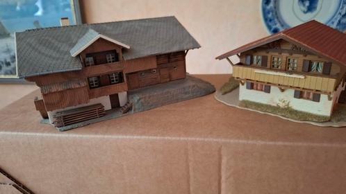 HO twee prachtige Oostenrijkse Huisjes/Berghof, Hobby en Vrije tijd, Modeltreinen | H0, Gebruikt, Brug, Tunnel of Gebouw, Gelijkstroom of Wisselstroom