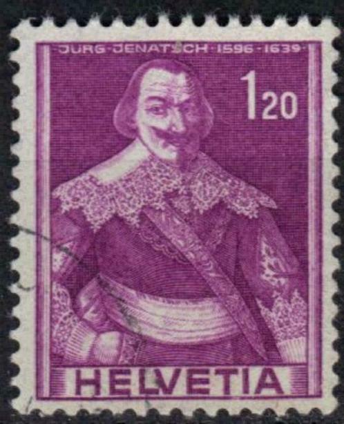 Zwitserland 1941 - Yvert 364 - Jurg Jenatsch (ST), Postzegels en Munten, Postzegels | Europa | Zwitserland, Gestempeld, Verzenden