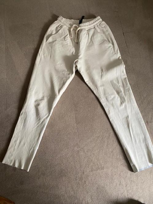 10 Days echt leren jogger roomwit, Kleding | Dames, Broeken en Pantalons, Zo goed als nieuw, Maat 38/40 (M), Overige kleuren, Lang