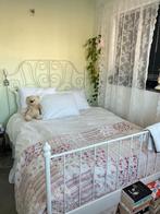 Bed Leirvik 140 x 200, Ophalen, Wit, Tweepersoons, 140 cm