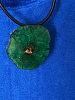 Hanger met echte viool groen, Sieraden, Tassen en Uiterlijk, Ophalen of Verzenden, Nieuw, Groen, Bloem of Plant