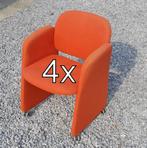 4x Ahrend design kantoorstoel bureaustoel oranje, Ophalen, Gebruikt, Rood