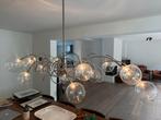 Moderne kroonluchter met glazen bollen (eyechatcher), Ophalen, Zo goed als nieuw, Glas