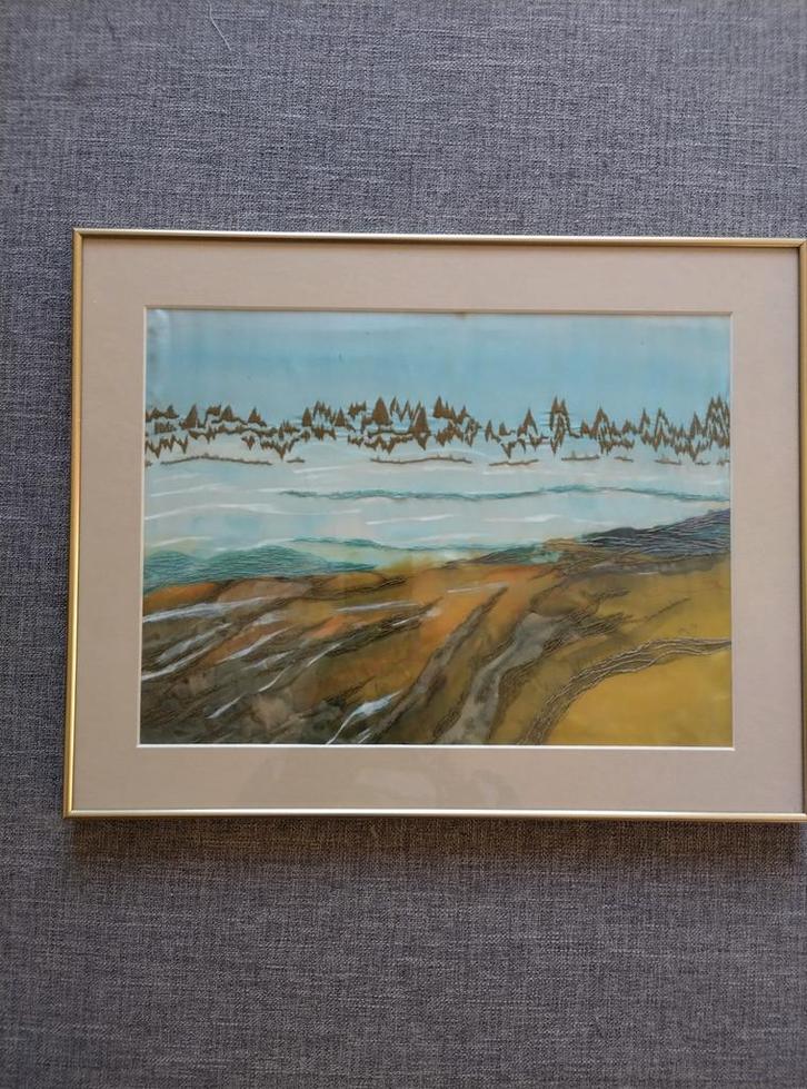 Bieden, handgemaakt van zijde, opbrengst: De Wilde Ganzen., Antiek en Kunst, Kunst | Schilderijen | Klassiek, Ophalen of Verzenden