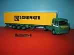 Schenker  MERCEDES  met oplegger  groen/geel   Herpa, Ophalen of Verzenden, Nieuw, Bus of Vrachtwagen, Herpa