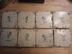 8 bodenvondst tegels ca 1630 met putti, Antiek en Kunst, Ophalen of Verzenden