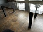 Glazen eettafel, Huis en Inrichting, Tafels | Eettafels, Ophalen, Gebruikt, 200 cm of meer, 50 tot 100 cm