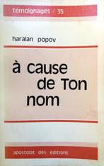 Popov - À cause de Ton nom (FRANSTALIG), Boeken, Taal | Frans, Gelezen, Fictie, Ophalen of Verzenden
