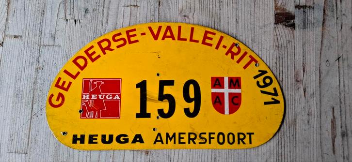Oud Aluminium Rallyschild, Verzamelen, Merken en Reclamevoorwerpen, Ophalen of Verzenden