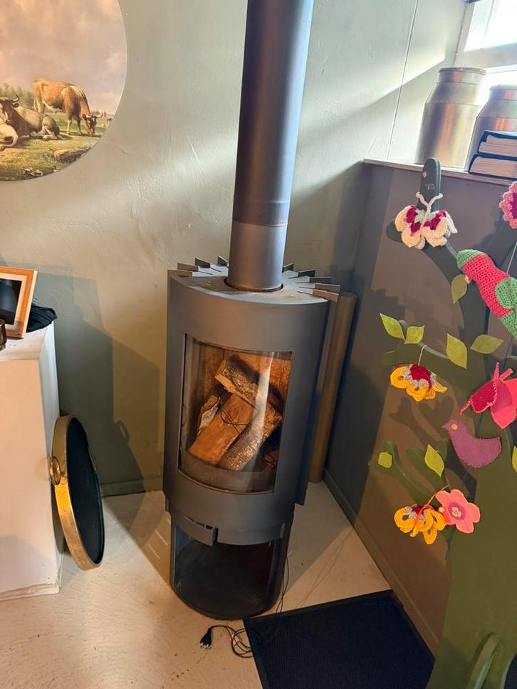 Skantherm Gietijzeren Houtkachel Grijs, Huis en Inrichting, Kachels, Gebruikt, Vrijstaand, Houtkachel, Hout, Ophalen