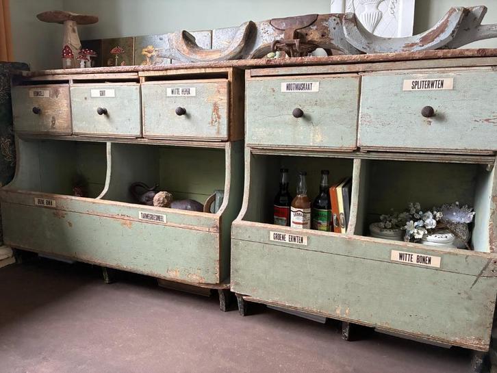 Oude Gruttobakken/kasten, Antiek en Kunst, Curiosa en Brocante, Ophalen