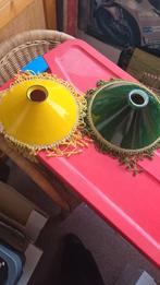 Lampenkappen geel en groen, retro, Ophalen, Zo goed als nieuw, Groen, Overige merken