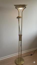 Mooie messing vloerlamp met leeslamp –verstelbaar en dimbaar, Ophalen of Verzenden, Zo goed als nieuw, 150 tot 200 cm