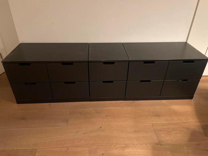 Nordli IKEA Kasten - 3 stuks, Huis en Inrichting, Kasten | Dressoirs, Gebruikt, 100 tot 150 cm, 25 tot 50 cm, Met lade(s), Overige materialen