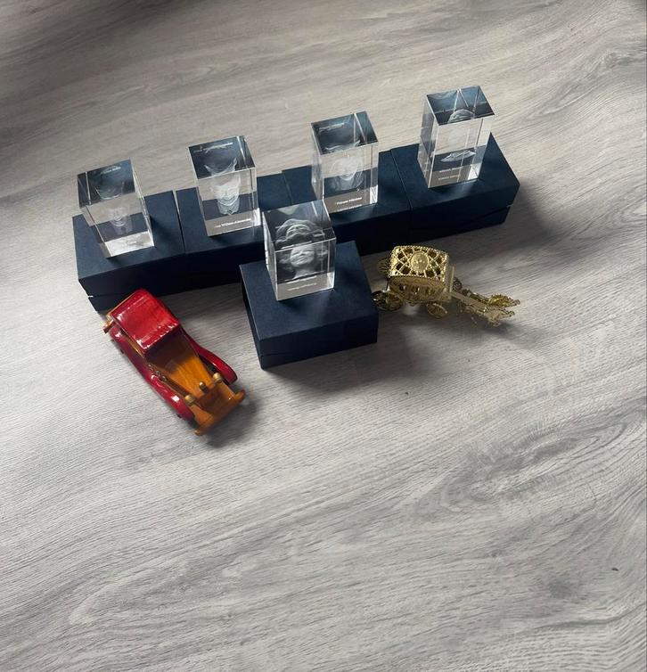 Koninklijk Kristal Set met Koets en Auto - Antiek Glaswerk C, Antiek en Kunst, Antiek | Glas en Kristal, Ophalen of Verzenden