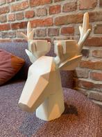 Wit houten hertenkop voor waxinelichtjes, Ophalen of Verzenden, Zo goed als nieuw, Dier