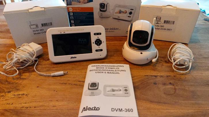 Alecto DVM-360 draadloze babyfoon met camera, Kinderen en Baby's, Babyfoons, 250 meter of meer, Camera, Terugspreekfunctie, Ophalen of Verzenden