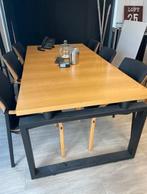 Design Eettafel met 6 eetkamer stoelen. T.E.A.B., Ophalen, 200 cm of meer, 50 tot 100 cm, Zo goed als nieuw