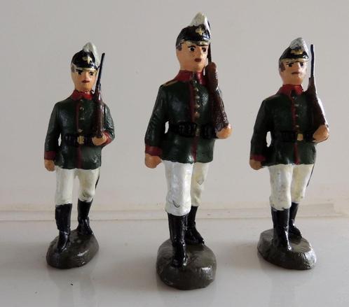 3 elastolin Duitse soldaten 10,5 cm, Antiek en Kunst, Antiek | Speelgoed, Ophalen of Verzenden