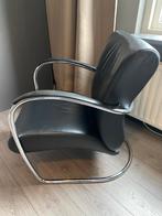 stoel, Ophalen, Gebruikt, Zwart, Leer